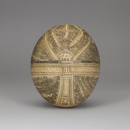 Engraved Ostrich Egg